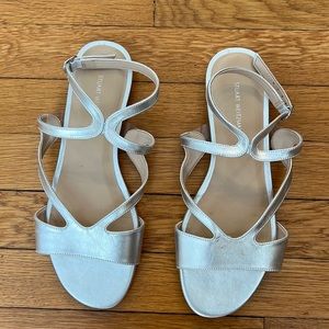 Stuart Weitzman silver sandals